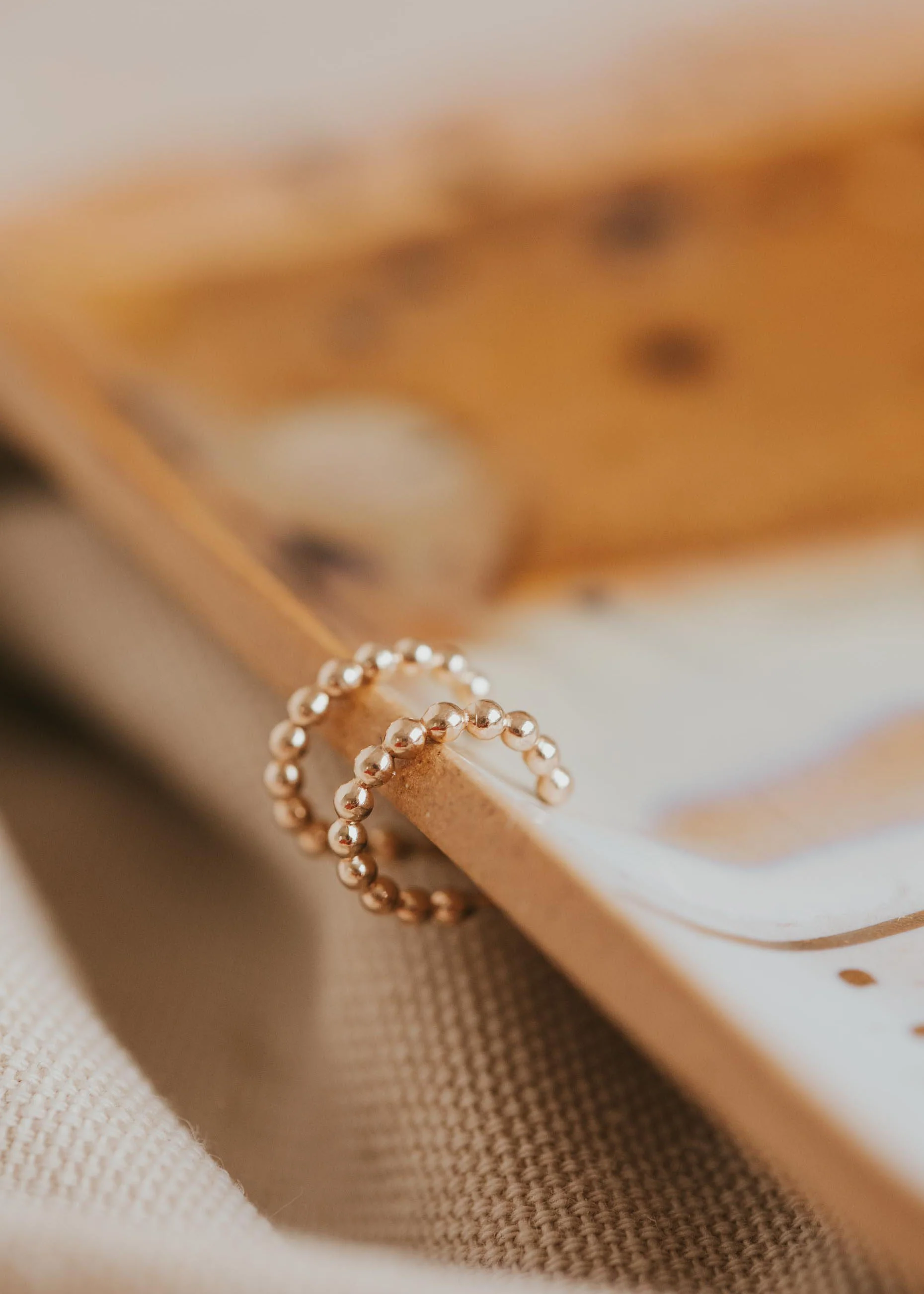 Beaded Huggie Hoops - Image 3