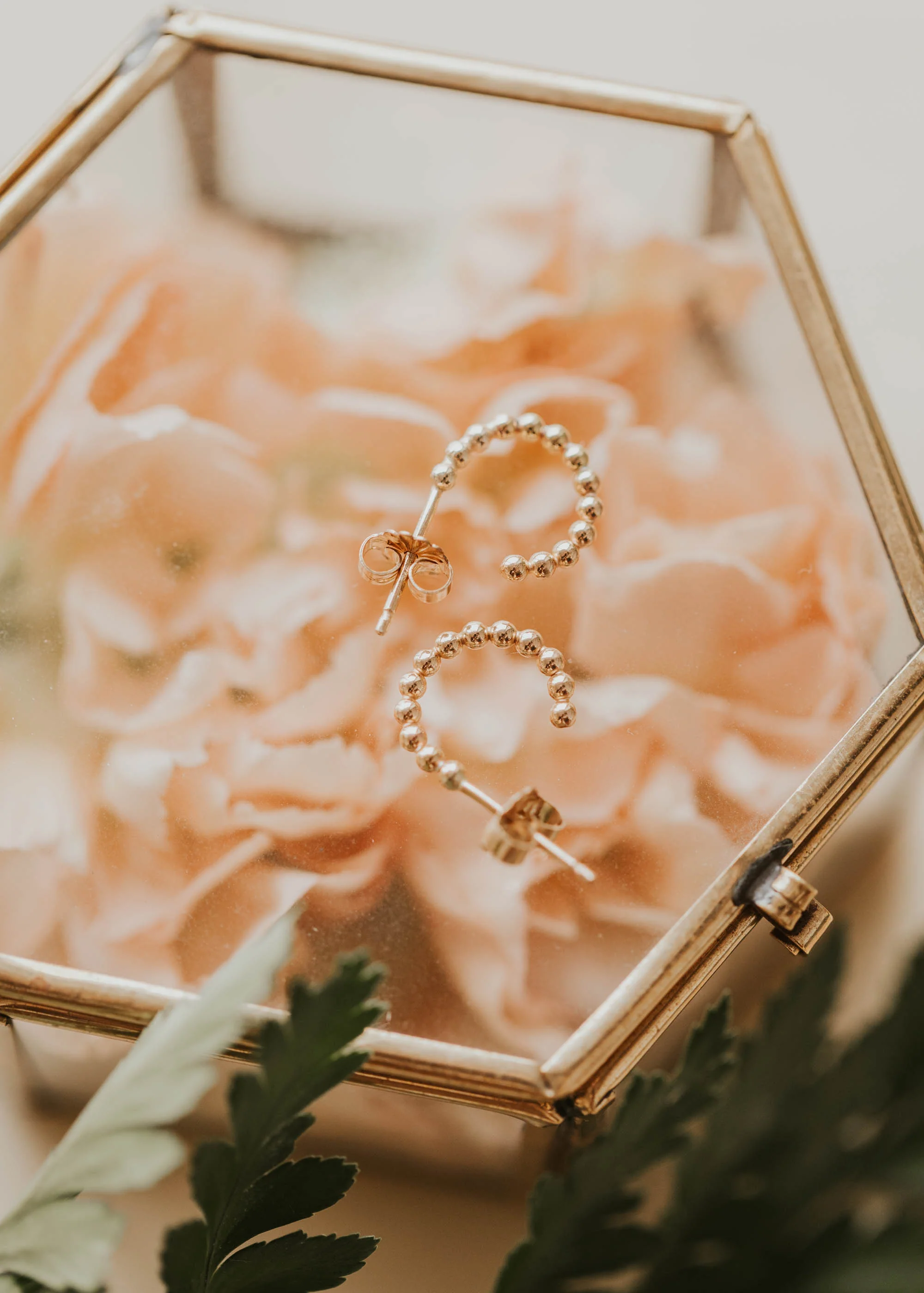 Beaded Huggie Hoops - Image 5