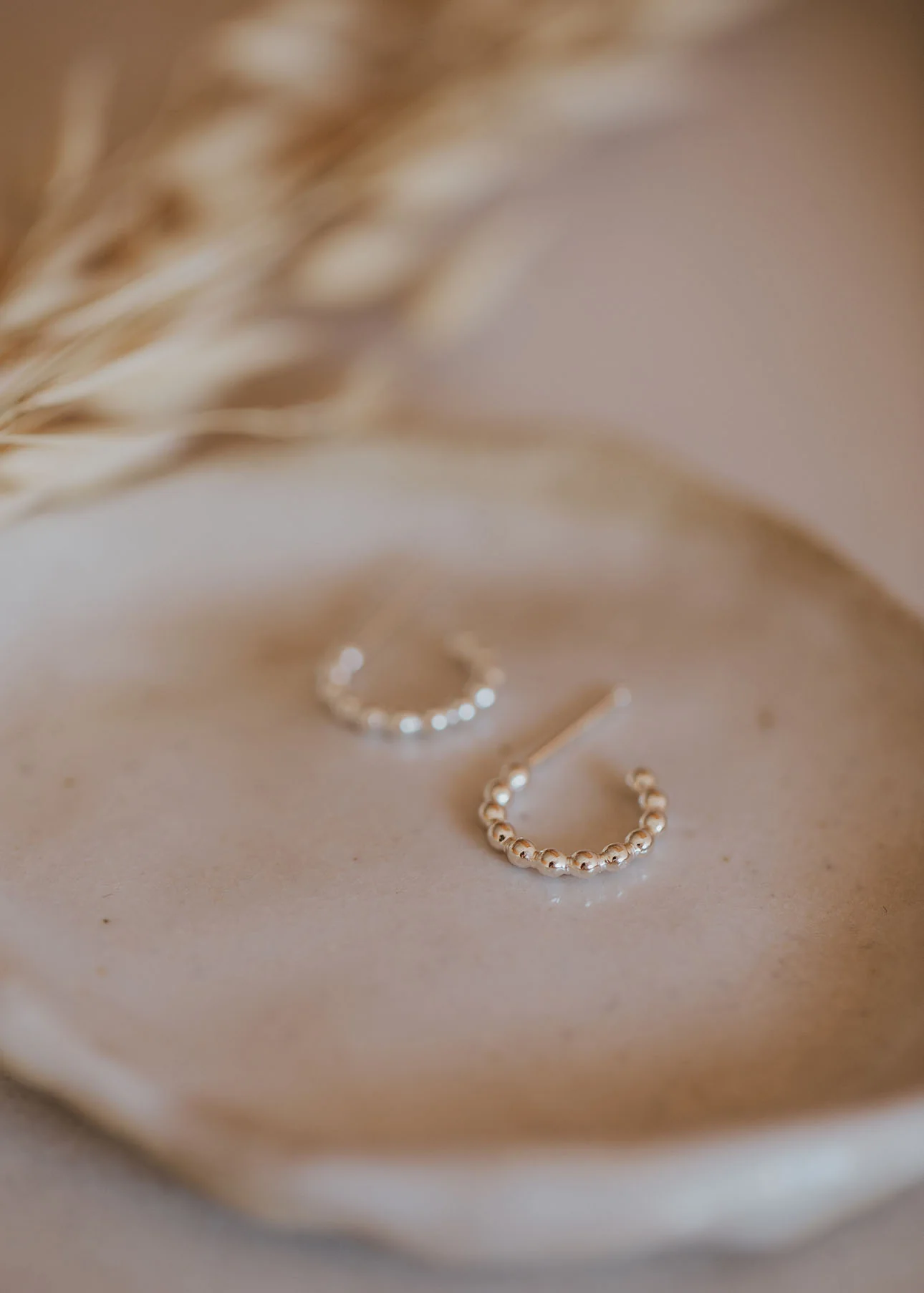 Beaded Huggie Hoops - Image 6