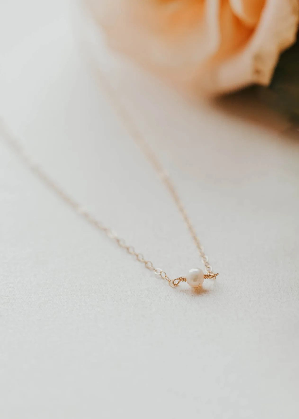 Tiny Freshwater Pearl Necklace - Image 3